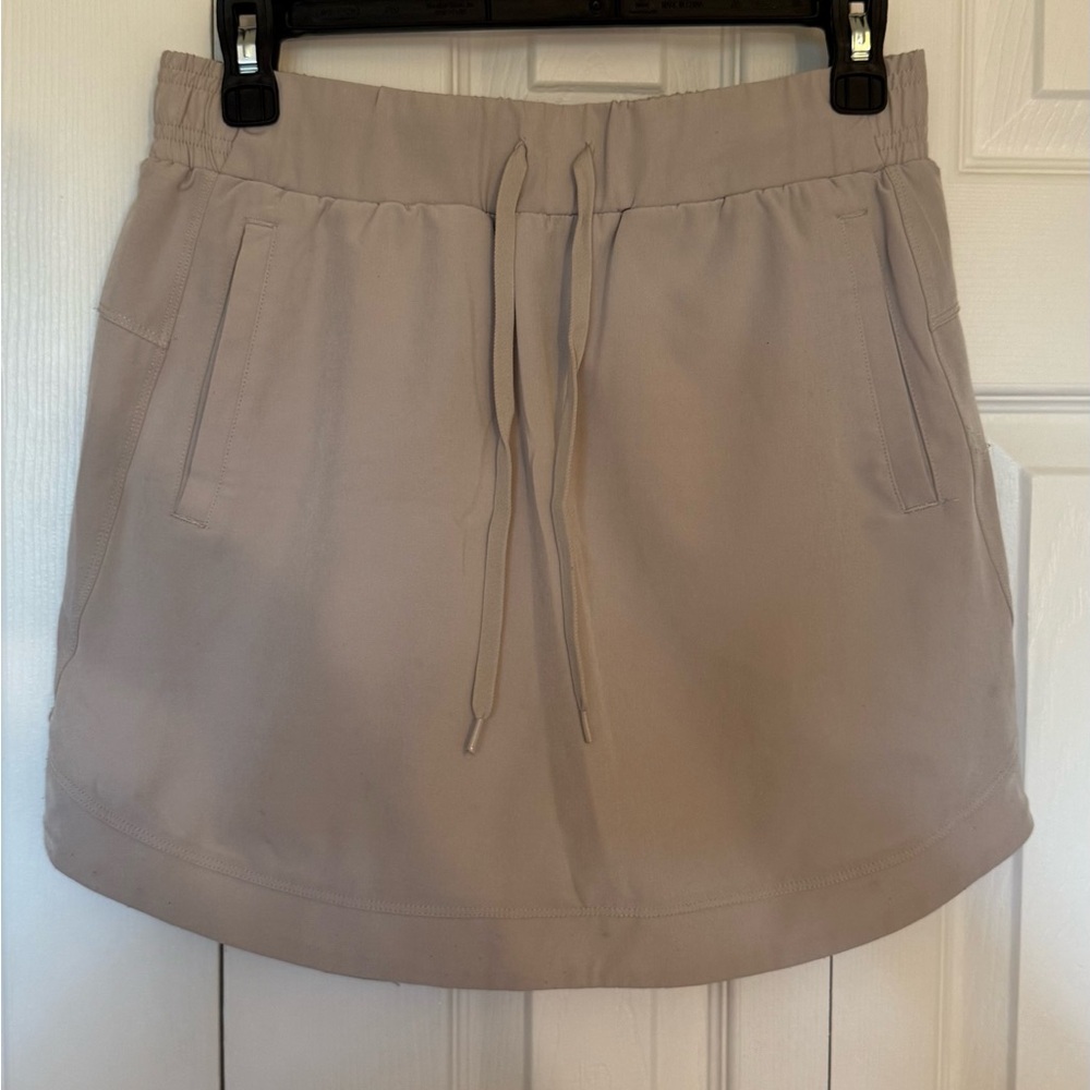 Beige Drawstring Skirt
